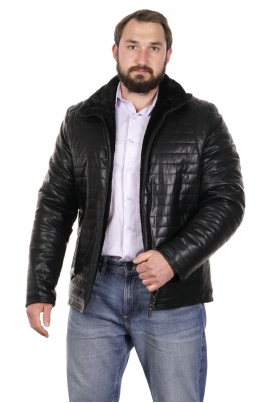 Зимние кожаные мужские куртки